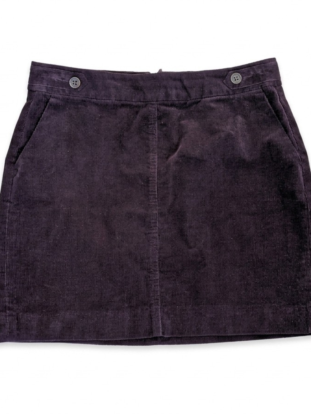 Banana Republic Corduroy Mini Skirt Womens 00P 00 Petite Dark Purple Plum Twee